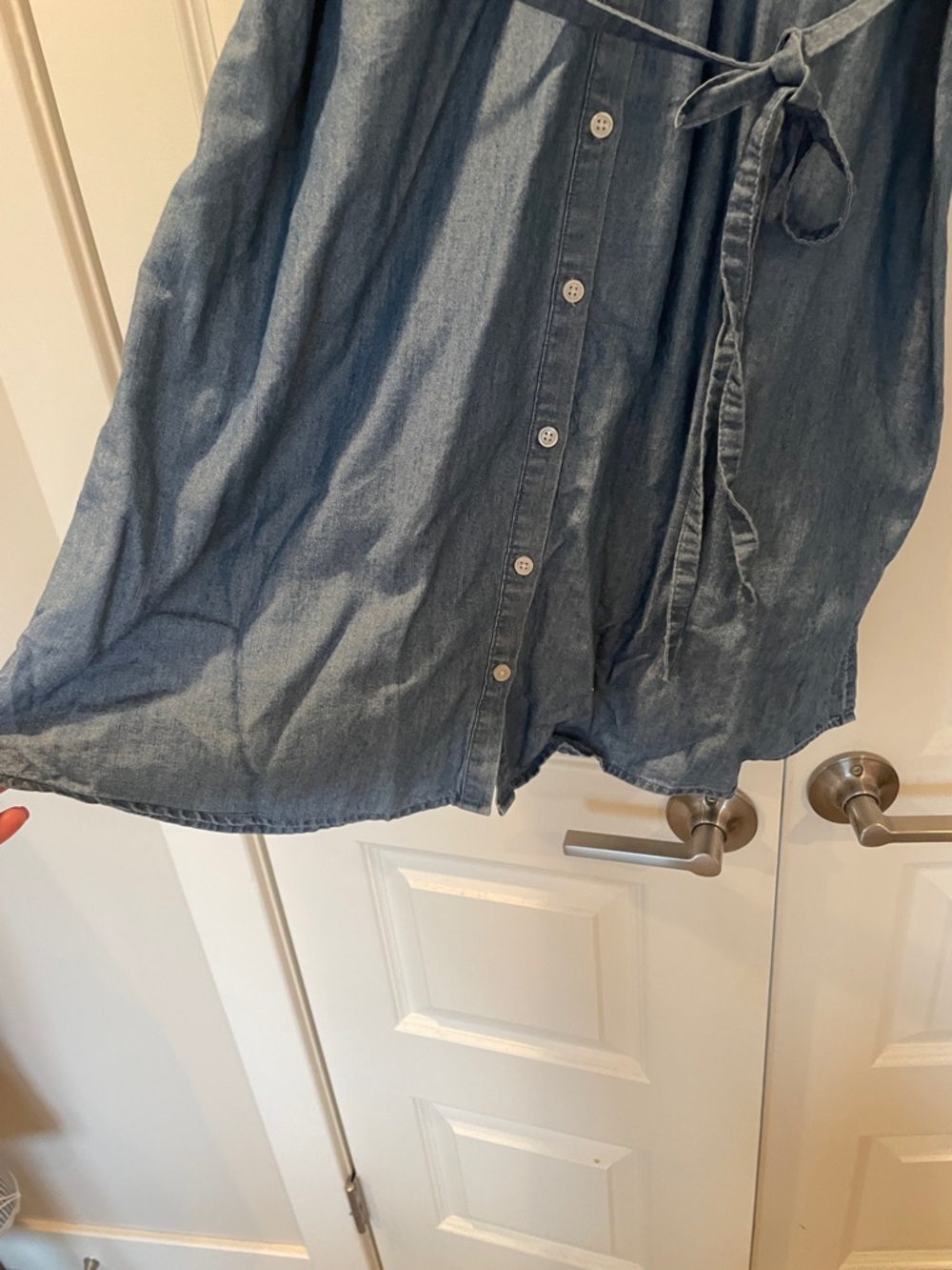 Express Light Blue Denim-Style Shirt - Picture 4 of 5